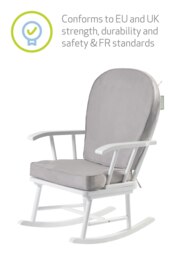 Rackhams Hart Nursing Rocking Chair - White - thumbnail 6
