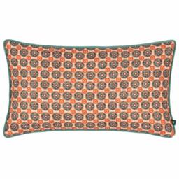Rackhams Onika Geometric Cushion Cover - Blue - 30cm x 50cm - Blue - 100% Polyester - thumbnail 1