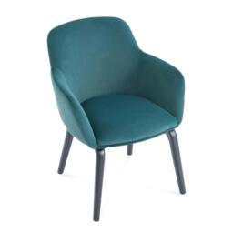 Rackhams Serenza Peacock Blue Fabric Dining Chair - thumbnail 6