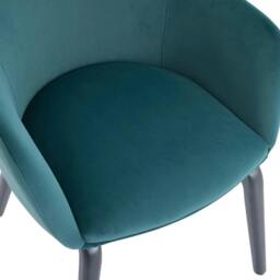Rackhams Serenza Peacock Blue Fabric Dining Chair - thumbnail 5