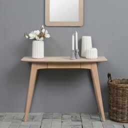 Rackhams Woodstock 1 Drawer Desk in Oak - 1 - Natural - 45 - thumbnail 6