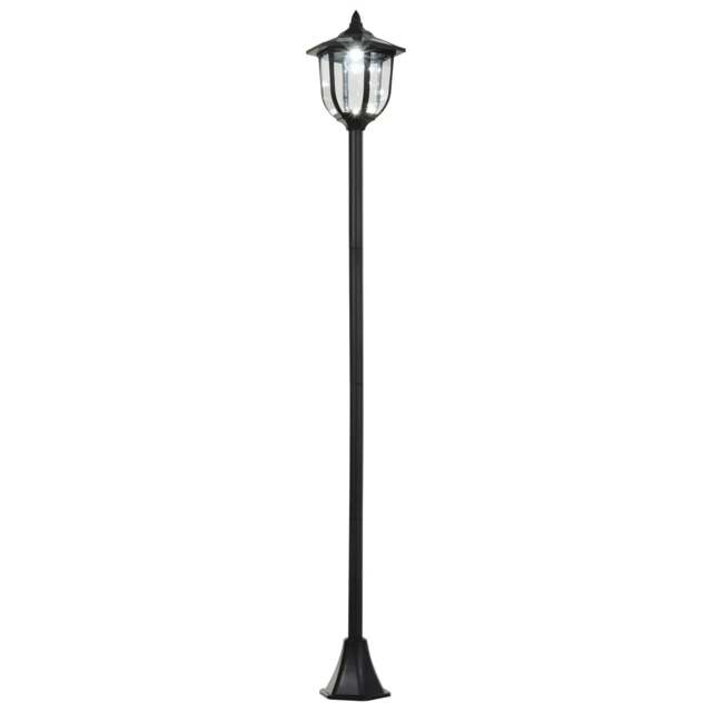 Rackhams Outdoor Garden Solar Post Lamp Sensor Light LED Lantern Bollard Pathway Torch Light 1.77m Tall - image 1