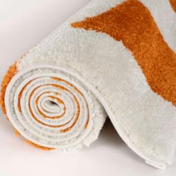 Rackhams Joli Checkered Orange & White Rug - 160X230 cm - thumbnail 5