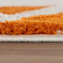 Rackhams Joli Checkered Orange & White Rug - 160X230 cm - thumbnail 4