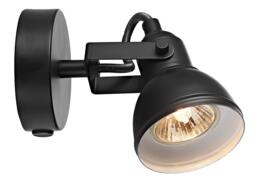 Rackhams Unique Industrial Designed Matt Black Switched Wall Spot Light