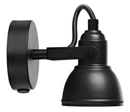 Rackhams Unique Industrial Designed Matt Black Switched Wall Spot Light - thumbnail 2