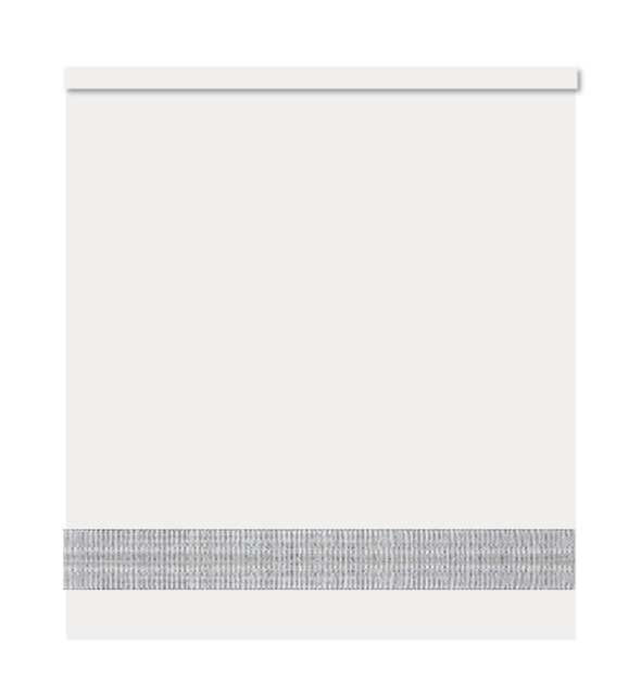 Rackhams White Straight Diamante Edge Border Roller Blind - 80cm - image 1