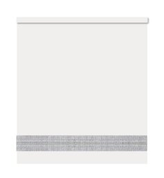 Rackhams White Straight Diamante Edge Border Roller Blind - 80cm - thumbnail 2