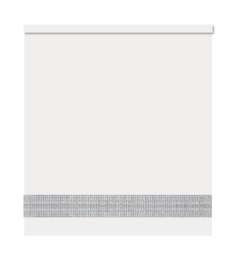 Rackhams White Straight Diamante Edge Border Roller Blind - 80cm