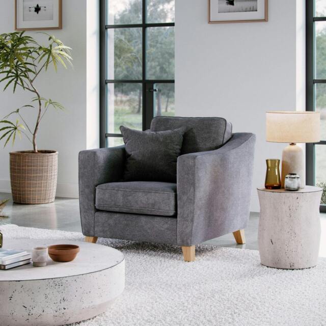 Rackhams The Elton Armchair - Steel - image 1
