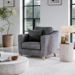 Rackhams The Elton Armchair - Steel - thumbnail 1