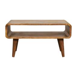 Rackhams Solid Wood Open Oak-ish Media Unit - thumbnail 1