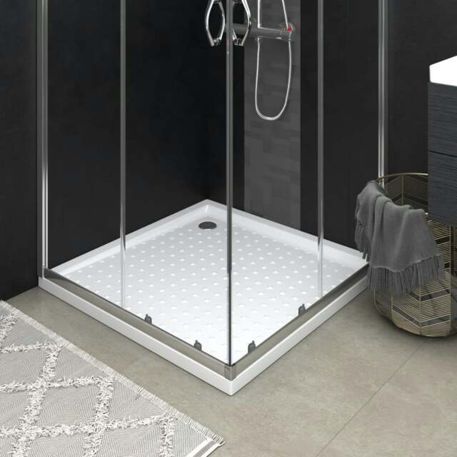 Rackhams Shower Base Tray with Dots White 80x80x4 cm ABS
