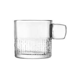 Rackhams LSA Glass Tealight Holder with Handle 9cm Clear - 9cm - 1 - Glass