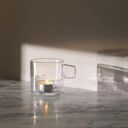 Rackhams LSA Glass Tealight Holder with Handle 9cm Clear - 9cm - 1 - Glass - thumbnail 5