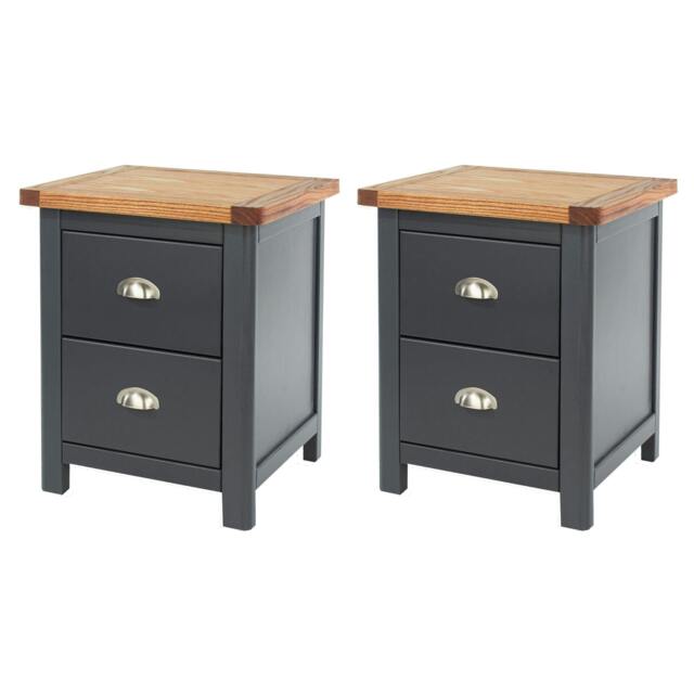 Rackhams Set of 2 Dunkeld Spacious 2-Drawer Bedside Cabinets - image 1