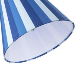 Rackhams Multi Blue Tone Striped Linen Coolie Lamp Shade with Cotton Inner - thumbnail 3