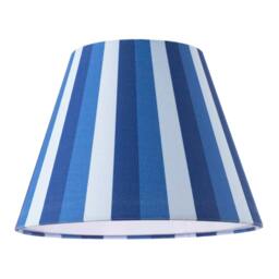 Rackhams Multi Blue Tone Striped Linen Coolie Lamp Shade with Cotton Inner