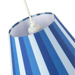 Rackhams Multi Blue Tone Striped Linen Coolie Lamp Shade with Cotton Inner - thumbnail 5