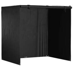 Rackhams Swing Bench Covers 2 pcs 12 Eyelets 220x177x220 cm Polyethylene - Black - PE (Polyethylene), aluminium - thumbnail 2