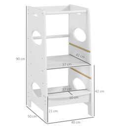 Rackhams Kids Step Stool Toddler Kitchen Stool w/ Adjustable Standing Platform - thumbnail 5