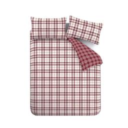 Rackhams Kelso Check Plum Duvet Cover Set - Single - thumbnail 6
