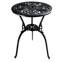 Rackhams BANGUI Black Garden and Patio Cast Aluminium Bistro Table