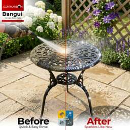 Rackhams BANGUI Black Garden and Patio Cast Aluminium Bistro Table - thumbnail 6