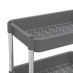Rackhams 5-Tier Kitchen Trolley Grey 42x29x128 cm Iron and ABS - thumbnail 5