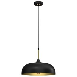 Rackhams Pendant Lamp Lincoln Black/Gold 1XE27 35cm - thumbnail 2