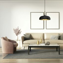Rackhams Pendant Lamp Lincoln Black/Gold 1XE27 35cm