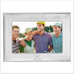 Rackhams Personalised Golf 6x4 Landscape Silver Photo Frame - thumbnail 2