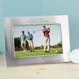Rackhams Personalised Golf 6x4 Landscape Silver Photo Frame - thumbnail 4
