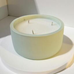Rackhams Concrete Round Candle - 3 Wick - Sage Green or Terracotta - Terracotta - Enchanted Forest - thumbnail 2