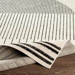 Rackhams Pisa-Geometric Black Grey Ivory Modern Rug - 150 x 213 cm - thumbnail 4