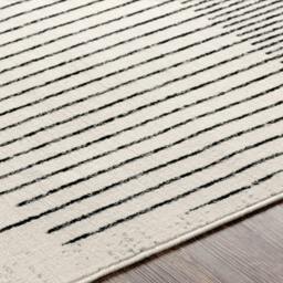 Rackhams Pisa-Geometric Black Grey Ivory Modern Rug - 150 x 213 cm - thumbnail 3