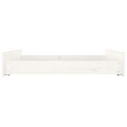 Rackhams Bed Drawers 2 pcs White Solid Wood Pine - thumbnail 5
