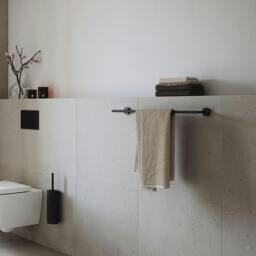 Rackhams Matt Black Toilet Brush and Holder - thumbnail 2