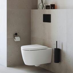Rackhams Matt Black Toilet Brush and Holder - thumbnail 3