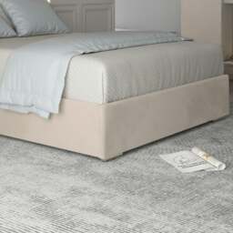 Rackhams Tammy Upholstered Soft Velvet Metal Bed Frame - Cream - Silver - Small double - thumbnail 3
