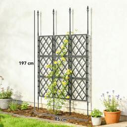 Rackhams Foldable Garden Trellis, Lattice Climbing Support Trellis - thumbnail 3