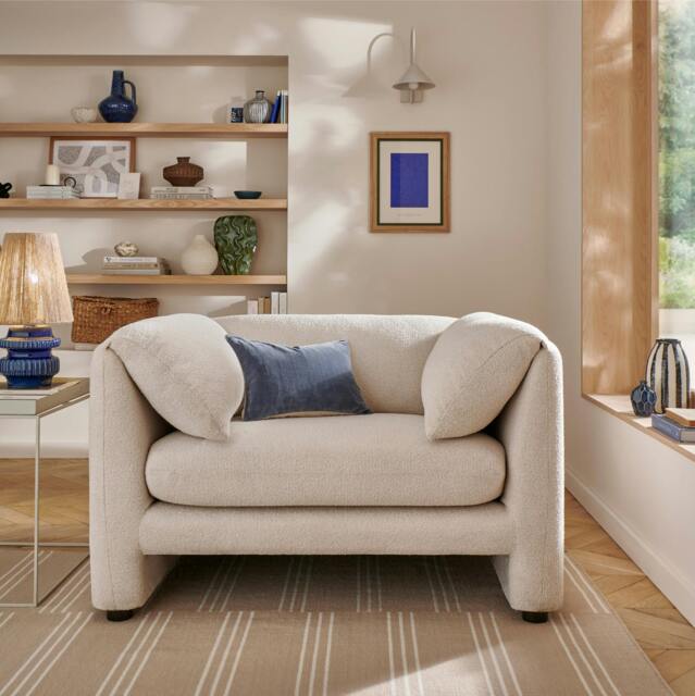 Rackhams Carter Armchair, Boucle Cream - image 1