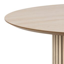Rackhams Linley Round Dining Table in White Oak - Brown - No - Brown - thumbnail 6