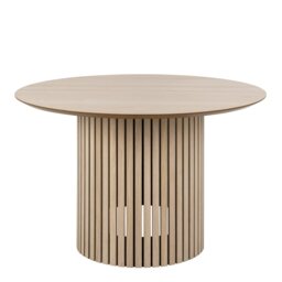 Rackhams Linley Round Dining Table in White Oak - Brown - No - Brown - thumbnail 2