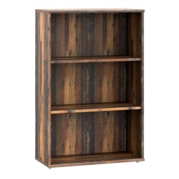 Rackhams Essential Tall Wide 2 Shelf Bookcase in Vintage Oak - Vintage Oak - Wood - 1