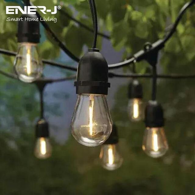 Rackhams 100ft LED Filament String Light Kit, 30 x 1W Vintage LED Bulbs, IP65 Waterproof, 30m Length - image 1