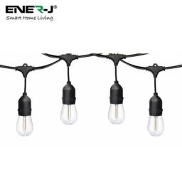 Rackhams 100ft LED Filament String Light Kit, 30 x 1W Vintage LED Bulbs, IP65 Waterproof, 30m Length - thumbnail 5