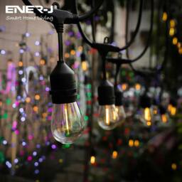 Rackhams 100ft LED Filament String Light Kit, 30 x 1W Vintage LED Bulbs, IP65 Waterproof, 30m Length - thumbnail 6