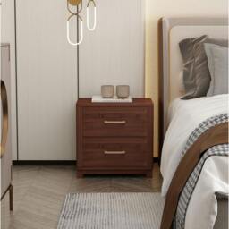Rackhams Grotti 2 Drawer  Bedside Table - Natural - thumbnail 2