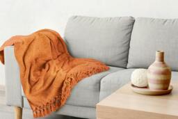 "Rackhams Darcy Tassel Burnt Orange Throw - 60x80""" - thumbnail 4